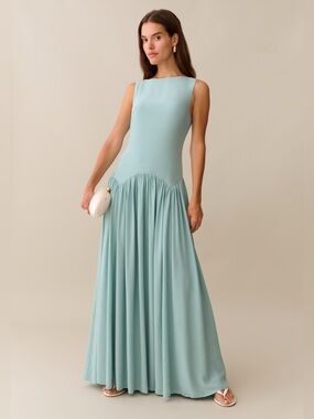 Few Moda Kourt Odessa Sleeveless Mint Green Maxi Dress